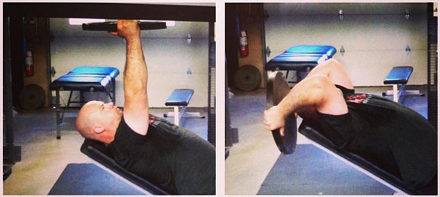 Overhead Plate Tricep Extentions