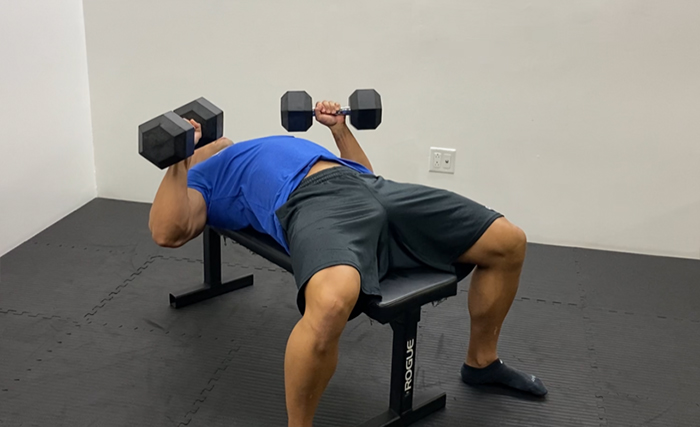 dumbbell overhead press with neutral grip